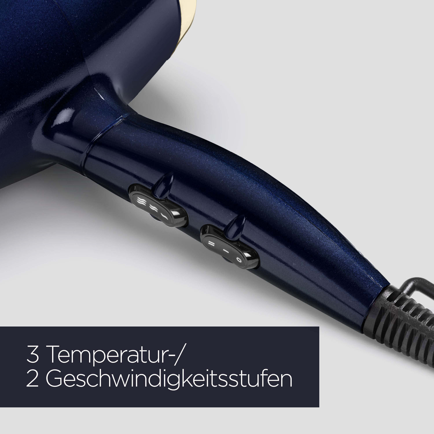 3 Temperatur-/ 2 Geschwindigkeitsstufen